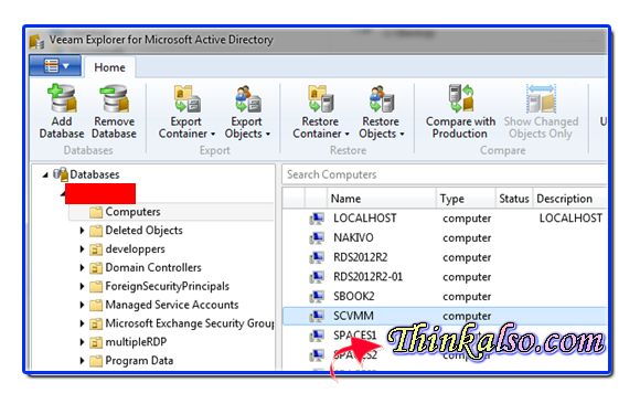 New itel level recovery on domain or veeam explorer for microsoft active directory